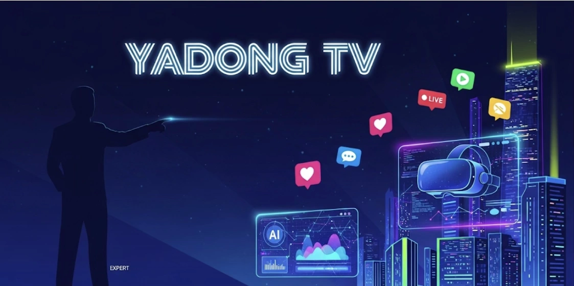 한남자가 미래도시를 바라보며 VR기계가 있는 곳을 가르키고 있다, 미래지향적인 이미지